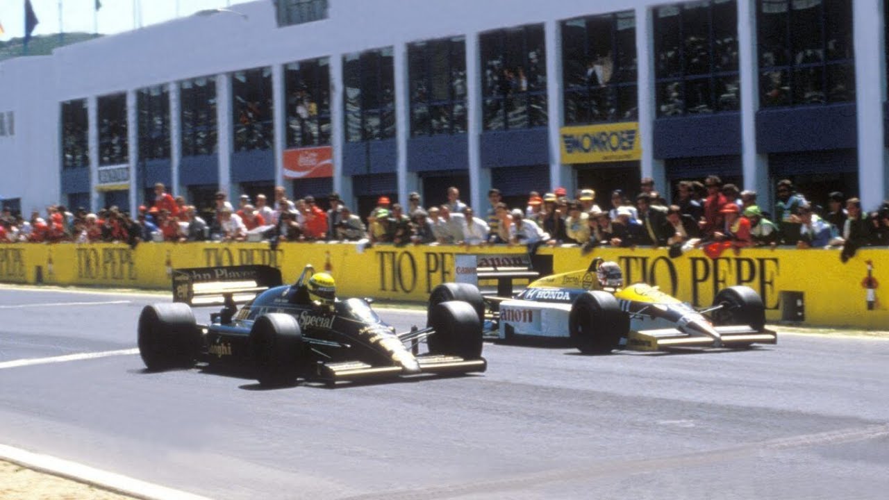 Финиш Гран-при Испании 1986 года